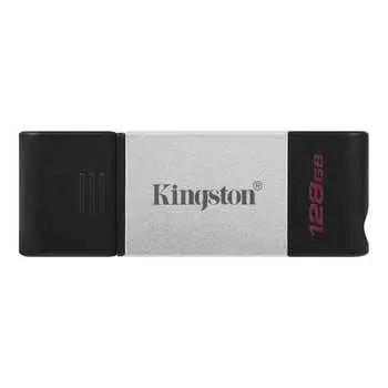 Флешка 128Gb USB 3.2/Type-C Kingston DT80, черный (DT80/128GB)