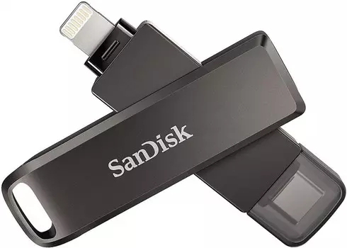 Флешка 128Gb USB Type-C/Lightning Sandisk iXpand Luxe SDIX70N-128G-GN6NE, черный (SDIX70N-128G-GN6NE)