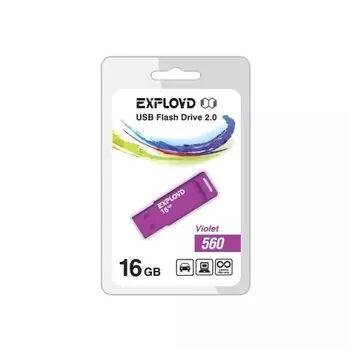 Флешка 16Gb USB 2.0 EXPLOYD 560, фиолетовый (EX-16GB-560-Violet)