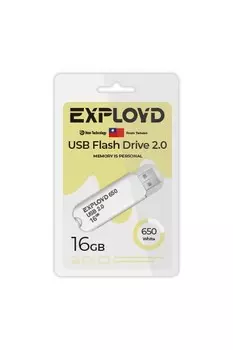 Флешка 16Gb USB 2.0 EXPLOYD 650, белый (EX-16GB-650-White)