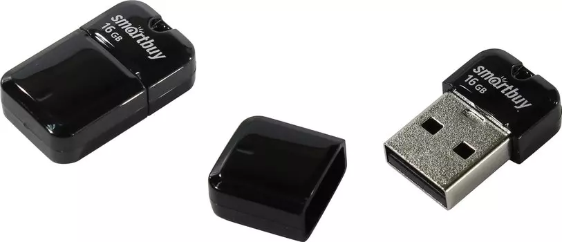Флешка 16Gb USB 2.0 SmartBuy ART, черный (SB16GBAK)