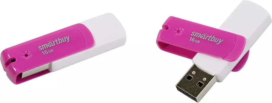 Флешка 16Gb USB 2.0 SmartBuy Diamond, розовый (SB16GBDP)