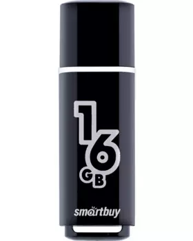 Флешка 16Gb USB 2.0 SmartBuy Glossy, черный