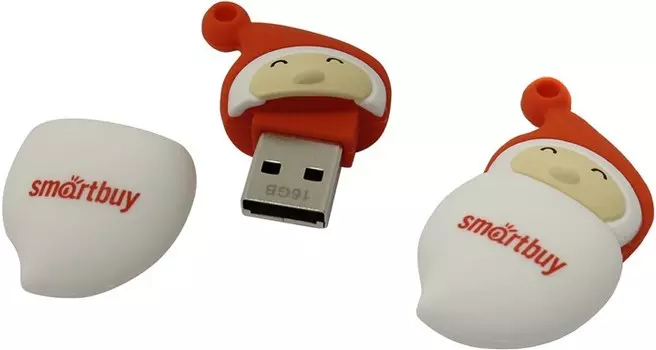 Флешка 16Gb USB 2.0 SmartBuy NY series Santa-A, разноцветный (SB16GBSantaA)