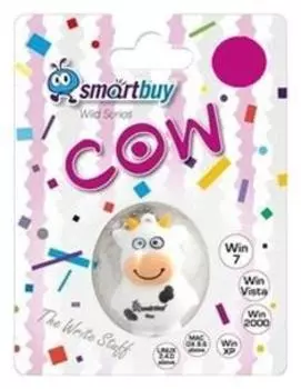 Флешка 16Gb USB 2.0 SmartBuy Wild Series Cow, белый (SB16GBCow)