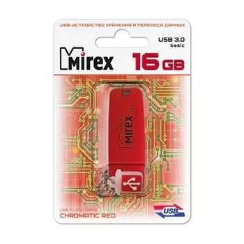 Флешка 16Gb USB 3.0 Mirex CHROMATIC, красный (13600-FM3СHR16)