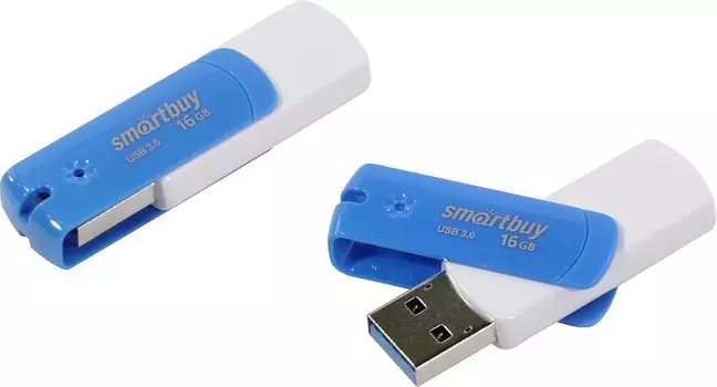 Флешка 16Gb USB 3.0 SmartBuy Diamond, голубой (SB16GBDB-3)