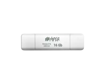 Флешка 16Gb USB 3.0/USB Type-C Hiper Groovy С16, белый (HI-USBOTG16GBU787W)