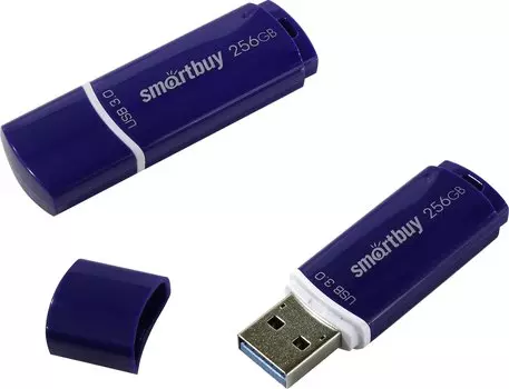 Флешка 256Gb USB 3.0 SmartBuy Crown, синий (SB256GBCRW-B)