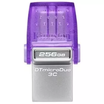 Флешка 256Gb USB 3.2 Gen 1 Kingston DataTraveler MicroDuo 3C DTDUO3CG3/256GB, фиолетовый (DTDUO3CG3/256GB)
