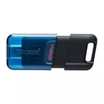 Флешка 256Gb USB 3.2 Type-C Kingston DataTraveler 80 M, черный/синий (DT80M/256GB)