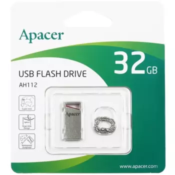Флешка 32Gb USB 2.0 Apacer AH112, серебристый (AP32GAH112R-1)