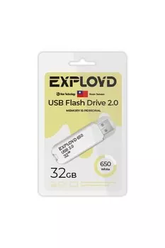Флешка 32Gb USB 2.0 EXPLOYD 650, белый (EX-32GB-650-White)