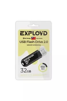Флешка 32Gb USB 2.0 EXPLOYD 650, черный (EX-32GB-650-Black)