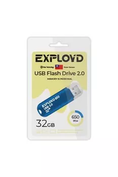 Флешка 32Gb USB 2.0 EXPLOYD 650, синий (EX-32GB-650-Blue)