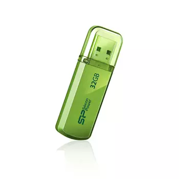 Флешка 32Gb USB 2.0 Silicon Power Helios Helios 101, зеленый (SP032GBUF2101V1N)