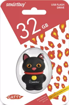 Флешка 32Gb USB 2.0 SmartBuy Wild Series Catty, черный (SB32GBCatK)