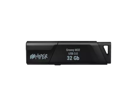 Флешка 32Gb USB 3.0 Hiper Groovy М32, черный (HI-USB332GBU336B)