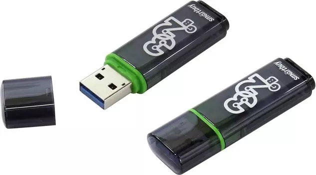 Флешка 32Gb USB 3.0 SmartBuy Glossy, темно-серый (SB32GBGS-DG)