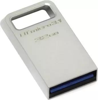 Флешка 32Gb USB 3.1 Kingston DataTraveler Micro, серебристый (DTMC3/32GB)