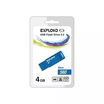 Флешка 4Gb USB 2.0 EXPLOYD 560, синий (EX-4GB-560-Blue)