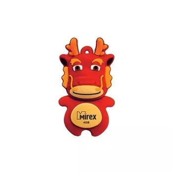 Флешка 4Gb USB 2.0 Mirex DRAGON, красный (13600-KIDDAR04)