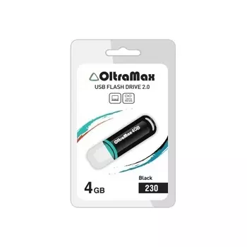Флешка 4Gb USB 2.0 OltraMax 230, черный (OM-4GB-230-Black)