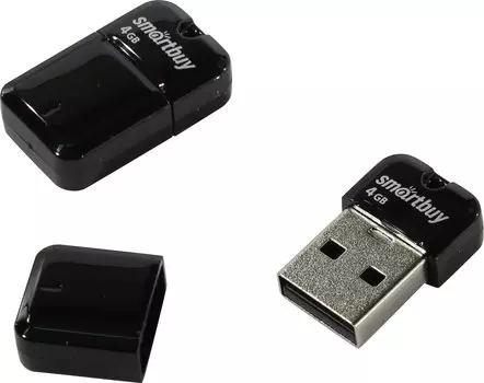 Флешка 4Gb USB 2.0 SmartBuy ART, черный (SB4GBAK)