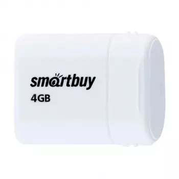 Флешка 4Gb USB 2.0 SmartBuy Lara, белый (SB4GBLara-W)