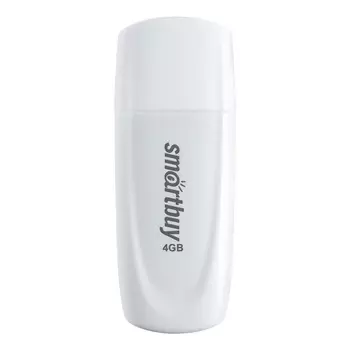 Флешка 4Gb USB 2.0 SmartBuy Scout SB004GB2SCW, белый (SB004GB2SCW)