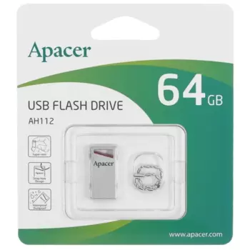 Флешка 64Gb USB 2.0 Apacer AH112, серебристый (AP64GAH112R-1)