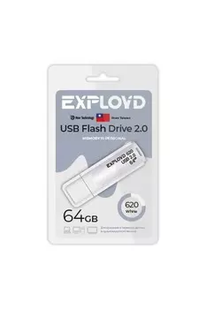 Флешка 64Gb USB 2.0 EXPLOYD 620, белый (EX-64GB-620-White)