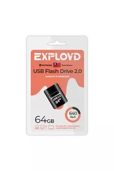 Флешка 64Gb USB 2.0 EXPLOYD 640, черный (EX-64GB-640-Black)