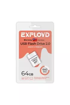 Флешка 64Gb USB 2.0 EXPLOYD 640, белый (EX-64GB-640-White)