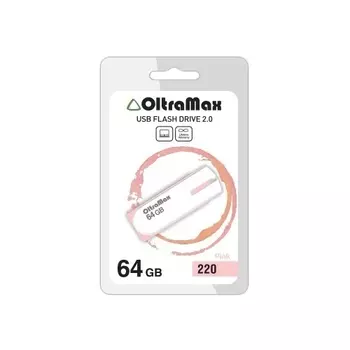 Флешка 64Gb USB 2.0 OltraMax 220, розовый (OM-64GB-220-Pink)