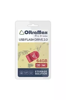 Флешка 64Gb USB 2.0 OltraMax 330, красный (OM-64GB-330-Red)