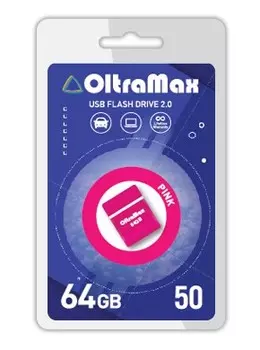 Флешка 64Gb USB 2.0 OltraMax 50, розовый (OM-64GB-50-Pink)