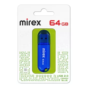 Флешка 64Gb USB 2.0 Perfeo Candy 13600-FMUCBU64, синий (13600-FMUCBU64)