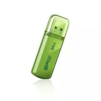 Флешка 64Gb USB 2.0 Silicon Power Helios Helios 101, зеленый (SP064GBUF2101V1N)