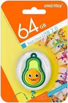 Флешка 64Gb USB 2.0 SmartBuy Wild series Авокадо, зеленый (SB64GBAVO)