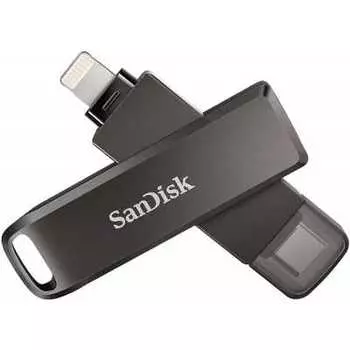Флешка 64Gb USB 3.0/Lightning Sandisk iXpand Luxe SDIX70N-064G-GN6NN, черный (SDIX70N-064G-GN6NN)