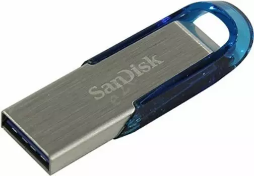 Флешка 64Gb USB 3.0 Sandisk CZ73 Ultra Flair, серебристый/синий (SDCZ73-064G-G46B)