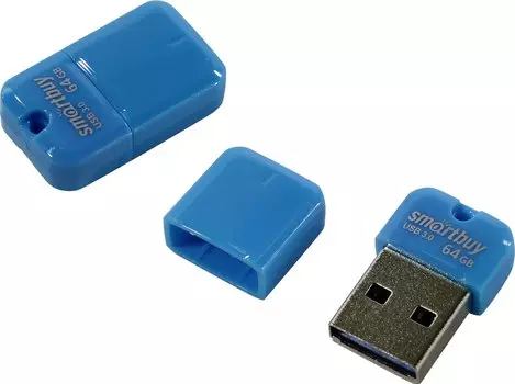 Флешка 64Gb USB 3.0 SmartBuy ART, голубой (SB64GBAB-3)