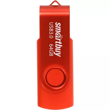 Флешка 64Gb USB 3.0 SmartBuy Twist SB064GB3TWR, красный (SB064GB3TWR)