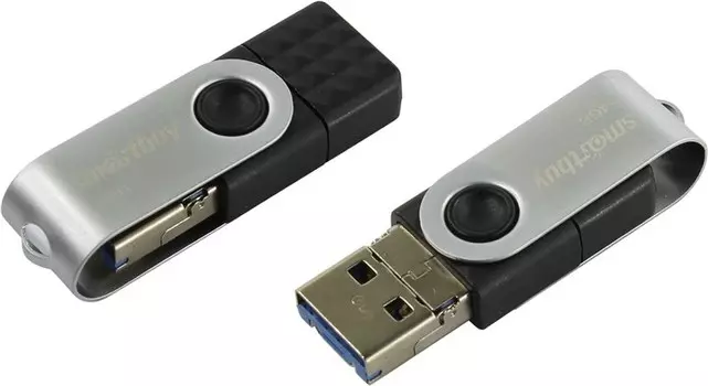 Флешка 64Gb USB 3.0/USB Type-C/microUSB SmartBuy Trio, черный (SB64GBTRIO)