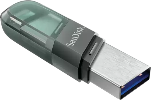 Флешка 64Gb USB 3.1/Lightning Sandisk IXpand Flip, мятный/зеленый (SDIX90N-064G-GN6NK)