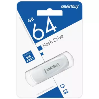 Флешка 64Gb USB 3.1 SmartBuy Scout, белый (SB064GB3SCW)