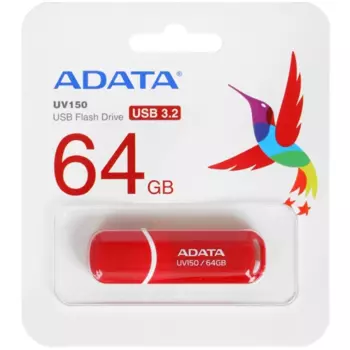 Флешка 64Gb USB 3.2 ADATA UV150, красный (AUV150-64G-RRD)
