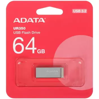 Флешка 64Gb USB 3.2 Gen 1 ADATA UR350, серый/коричневый (UR350-64G-RSR/BG)