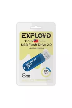 Флешка 8Gb USB 2.0 EXPLOYD 650, синий (EX-8GB-650-Blue)